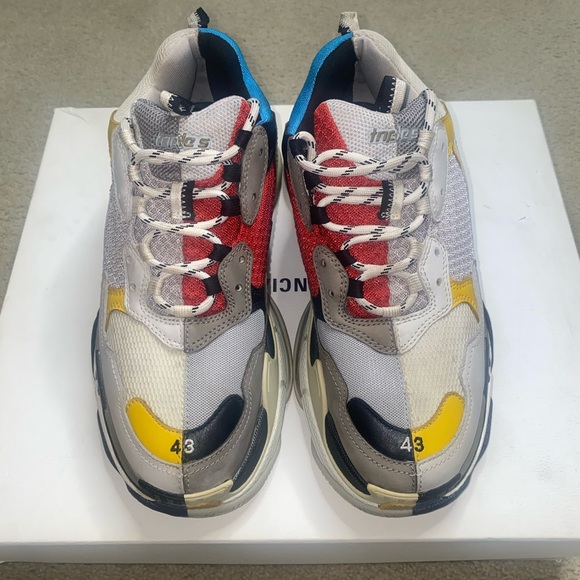 Balenciaga Track Mens Bi Color Yellow and Red - Picture 2 of 7